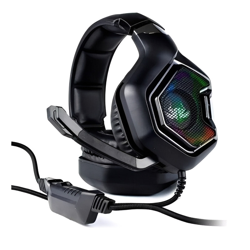 Headset Gamer Over-ear Som Surround 7.1 Super Bass Intenso RGB LED Microfone PC PS4 Xbox One P3 USB