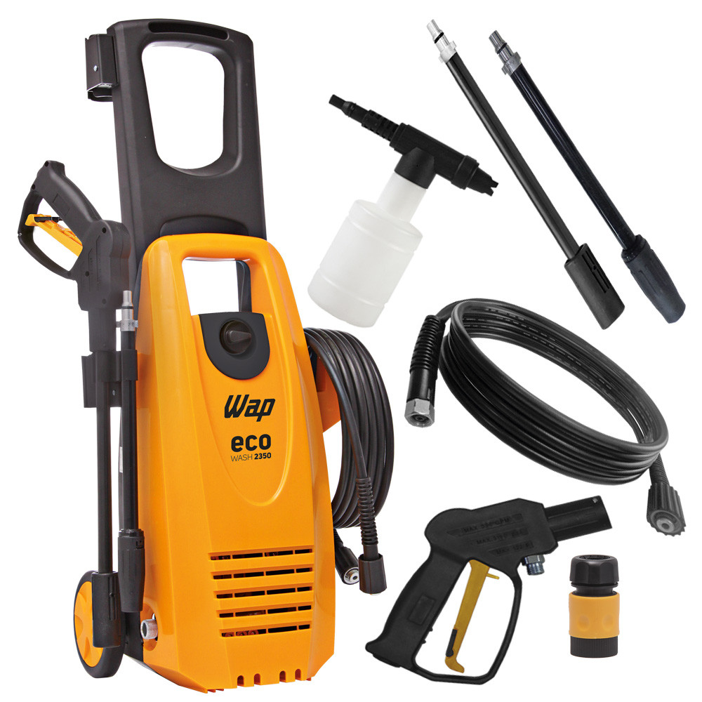 Imagem Lavadora De Alta Pressão 1650w 1750Psi Eco Wash 2350 Portatil Com Rodas Wap