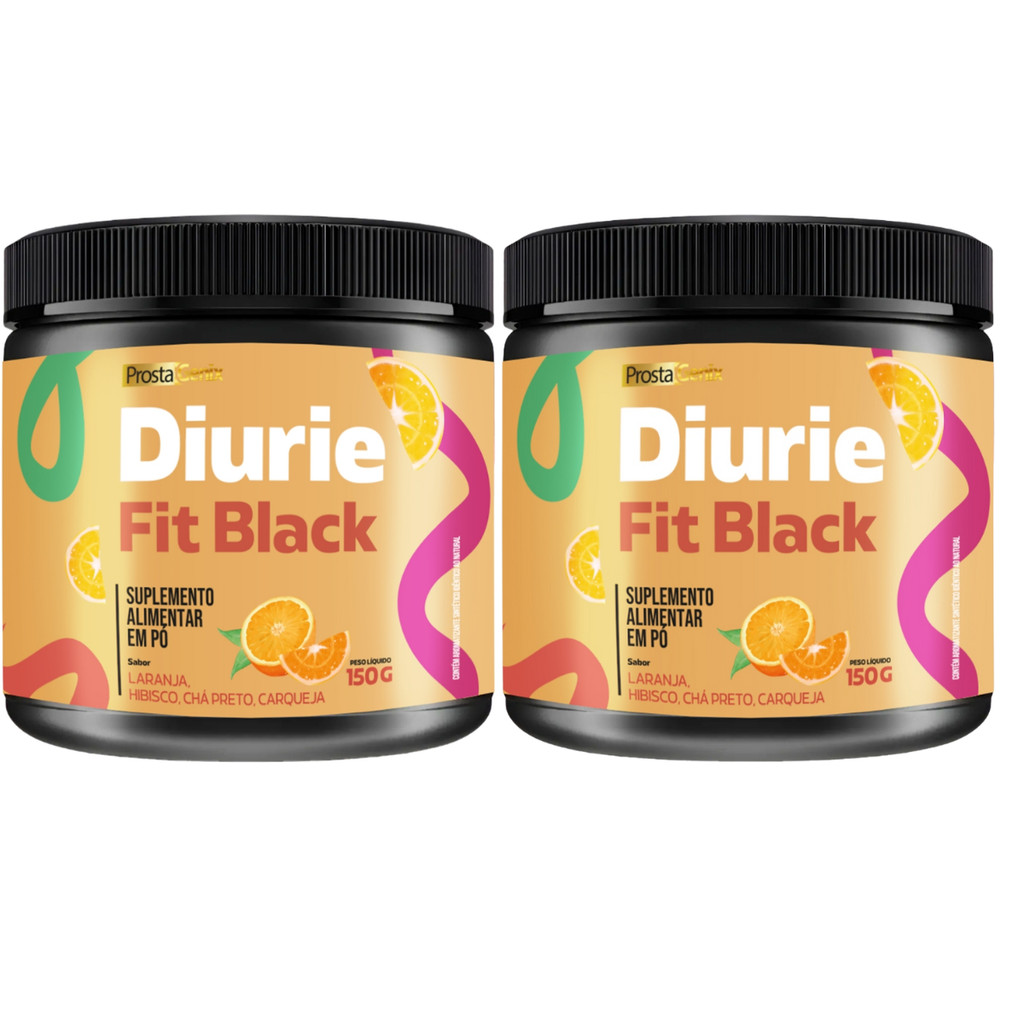 2 Frascos Diuriefit Black Original Em Pó Suplemento Alimentar Diurie em Oferta na Shopee