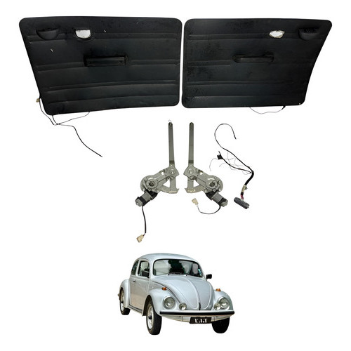 Kit Vidro Elétrico Forros Volkswagen Fusca Todos Os Anos