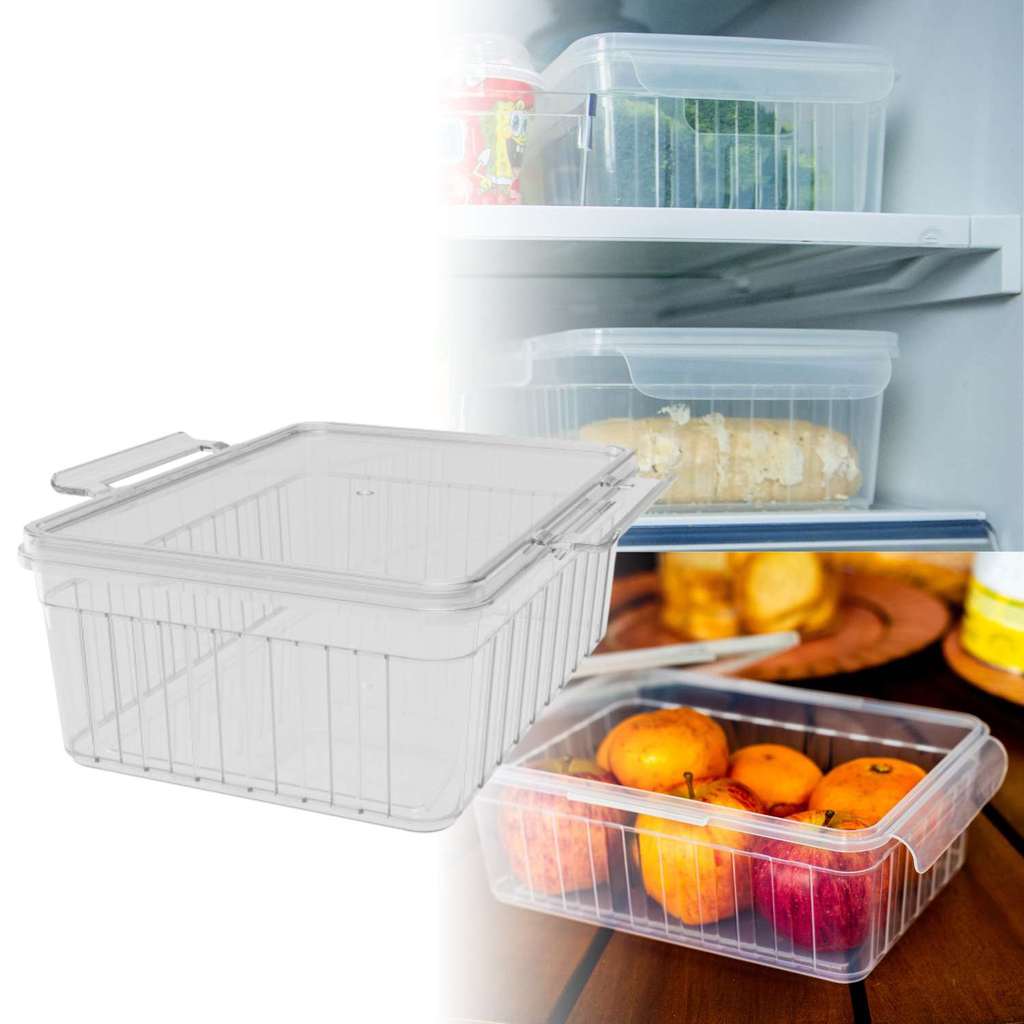 Pote Plástico Organizador Multiuso Geladeira Empilhavel