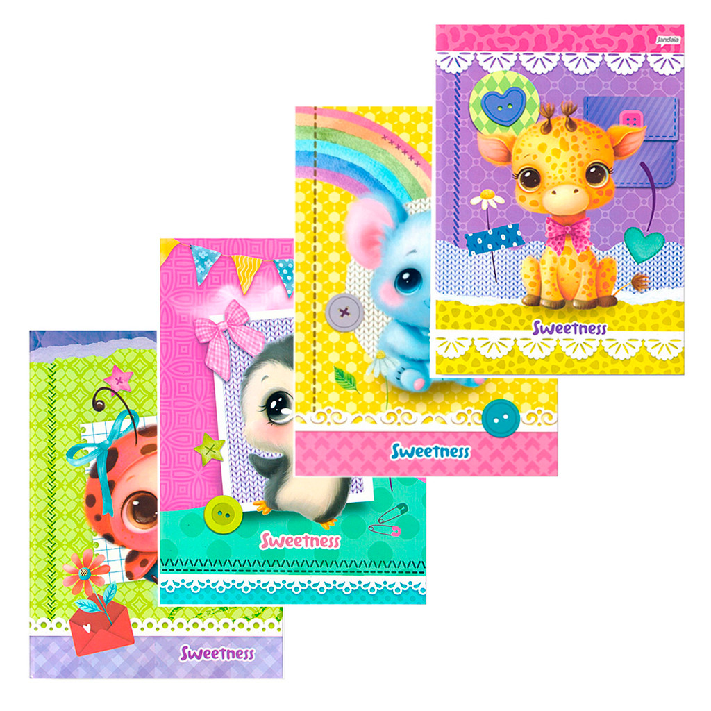 Caderno Brochura Grande 80 Folhas Seewtness 5 Unidades em Oferta na Shopee