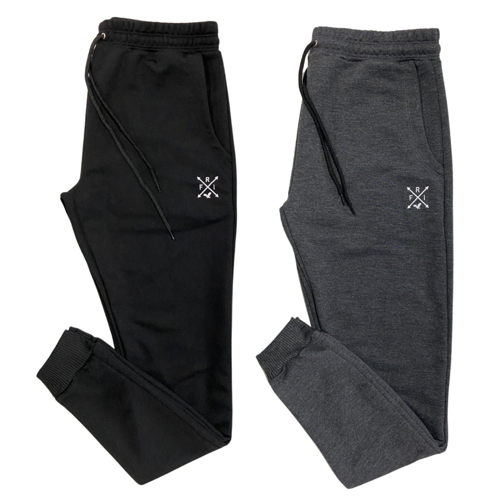 Kit 2 Calças Jogger Masculina Moletom Moletinho Slim