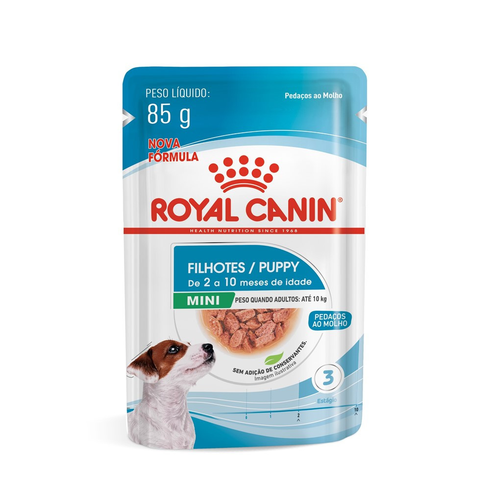 Ração Úmida Mini Puppy para Cães Filhotes de Porte Pequeno 85g Royal Canin