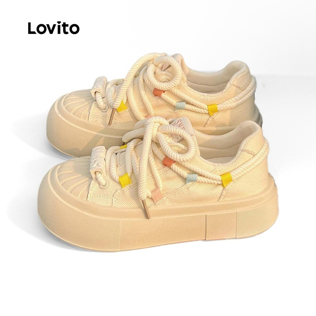 Tênis casual simples e formal com sola grossa para mulheres LFA43115 em Oferta na Shopee