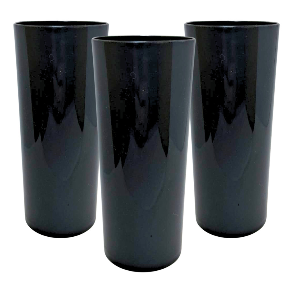 10 Copos Long Drink Preto Sólido Acrílico 330ml Drinks Festa Para Personalizar Copo Alto em Oferta na Shopee