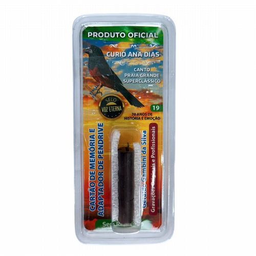 Cartão Pen Drive - Curió Ana Dias - Praia Grande Superclássico - Selo Voz Eterna - Sem Repetição