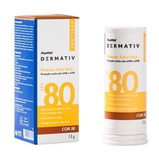 Protetor Solar Facial Em Bastão (stick) Fps80 Panvel Dermativ Cor 30 13g em Oferta na Shopee