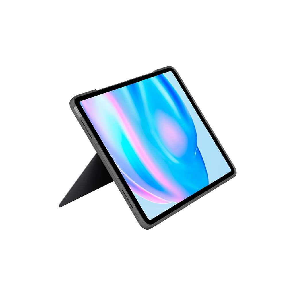 Capa com teclado logitech para ipad pro 13 m2 cinza  - 920-012608