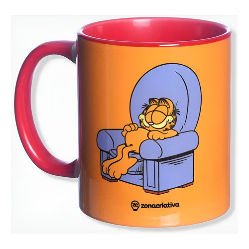 Caneca Pop Café Da Manhã Garfield 350ml Acorde-me P/ O Café - Laranja - Garfield