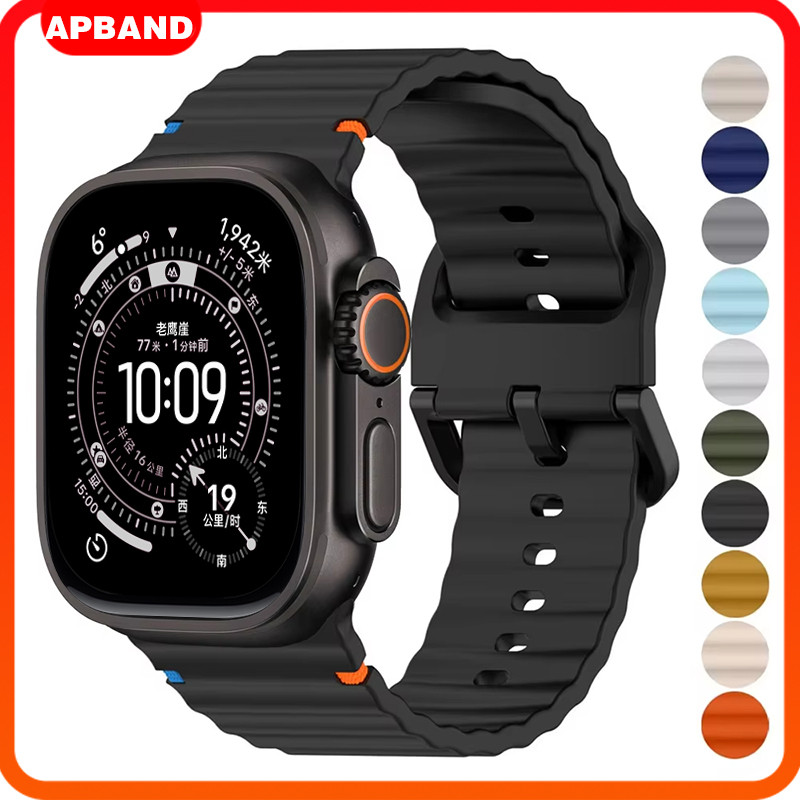 Pulseira De Silicone Para Relógio Iwatch Apple Watch Ultra 3 2 49 40 44 41 45 42 46 38mm Series 11 10 9 8 7 SE 3 6 5 em Oferta na Shopee