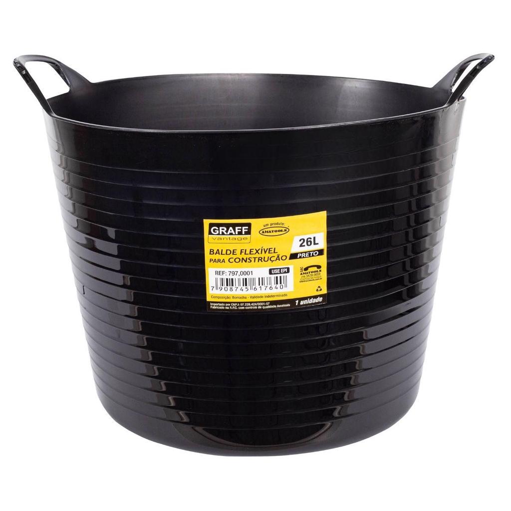 Balde Maleável Flexível Para Construção 26L (797,0001) - Graff Vantage em Oferta na Shopee