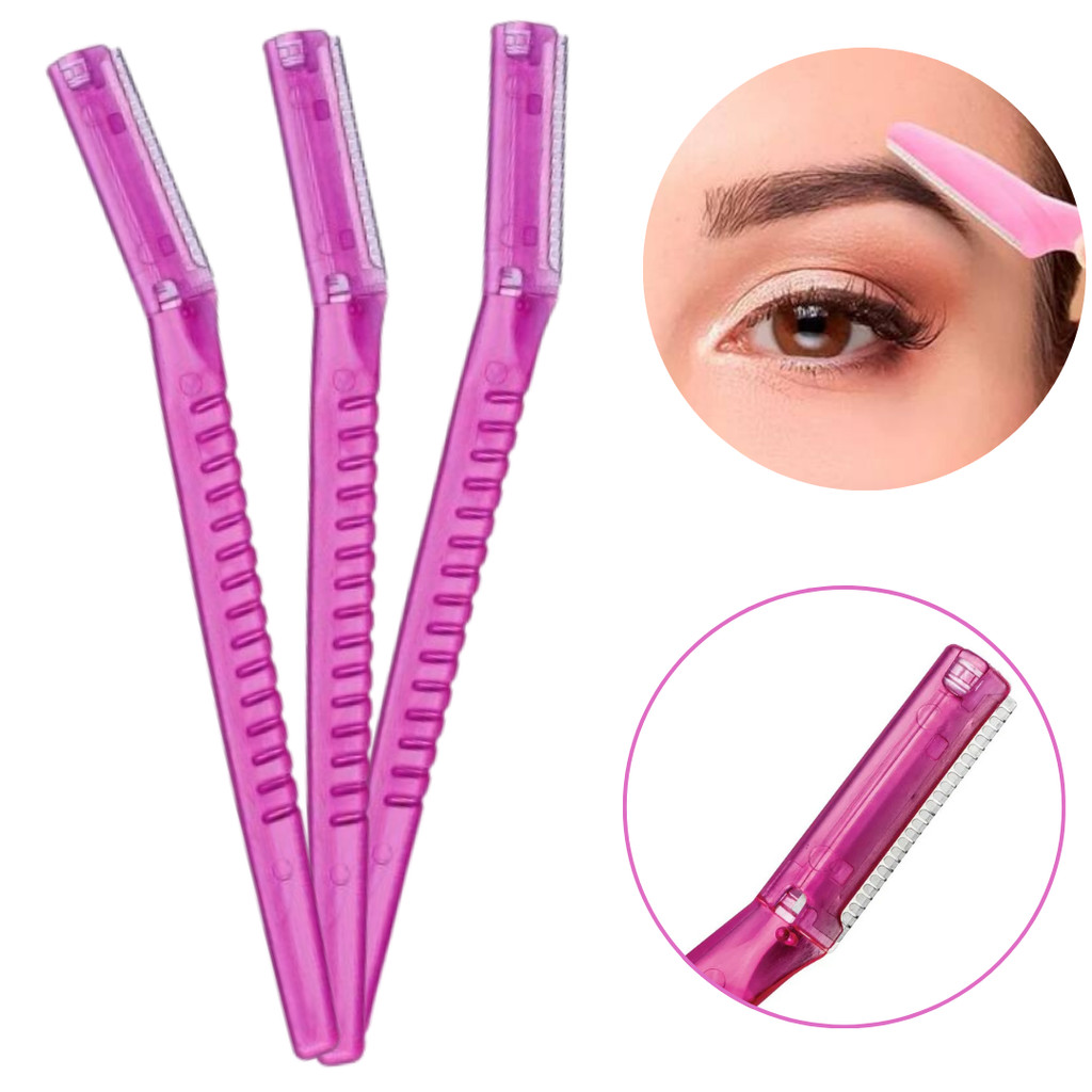 3un Navalha para Sobrancelha Ricca Designer Acabamento em Oferta na Shopee