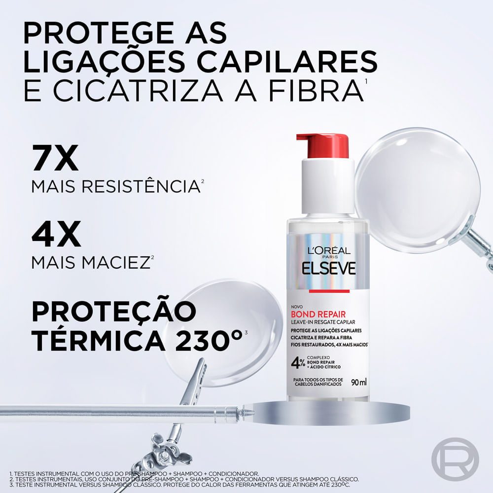 Detalhes do Leave-In Resgate Capilar L'Oréal Paris Elseve Bond Repair 90ml
