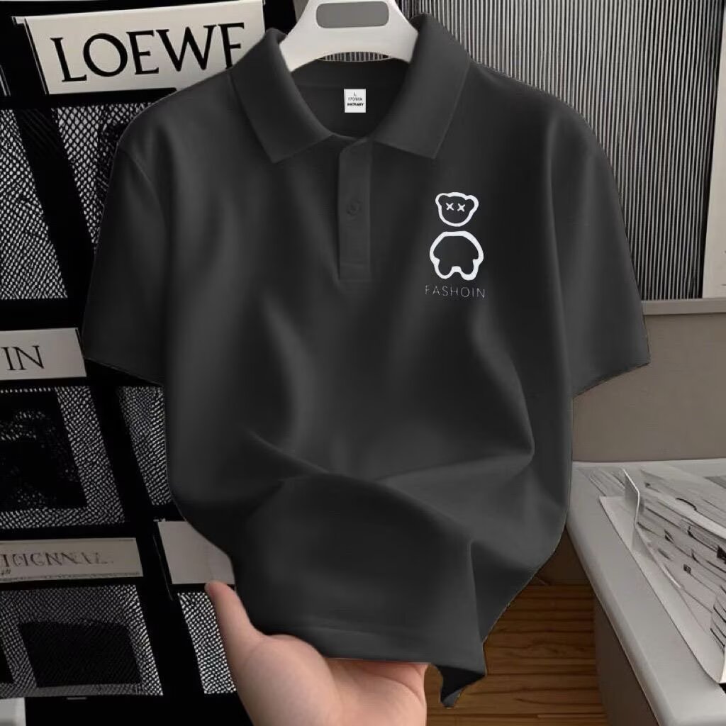 Meninos de manga curta masculina verão gola polo camiseta 2026 novo estilo masculino Wear verão meia manga camiseta
