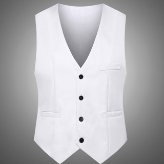 Terno colete masculino tamanho grande fino-ajuste colete de uma peça negócios Casual primavera outono profissional padri