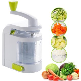 Cortador de vegetais multifuncional, design 4 em 1, lâminas substituíveis sem desmontagem, com alça e ralador de queijo 
