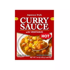 Curry Japonês Somente Vegetais - Apimentado-S&B Curry Sauce With Vegetables Hot For Exclusive Use Abroad 210G