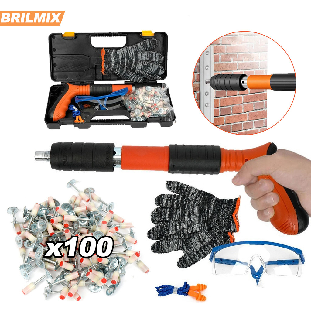 Pistola De Fixação Finca Pino Com 100 Pregos OU Finca Pino Kit Completo Profissional
