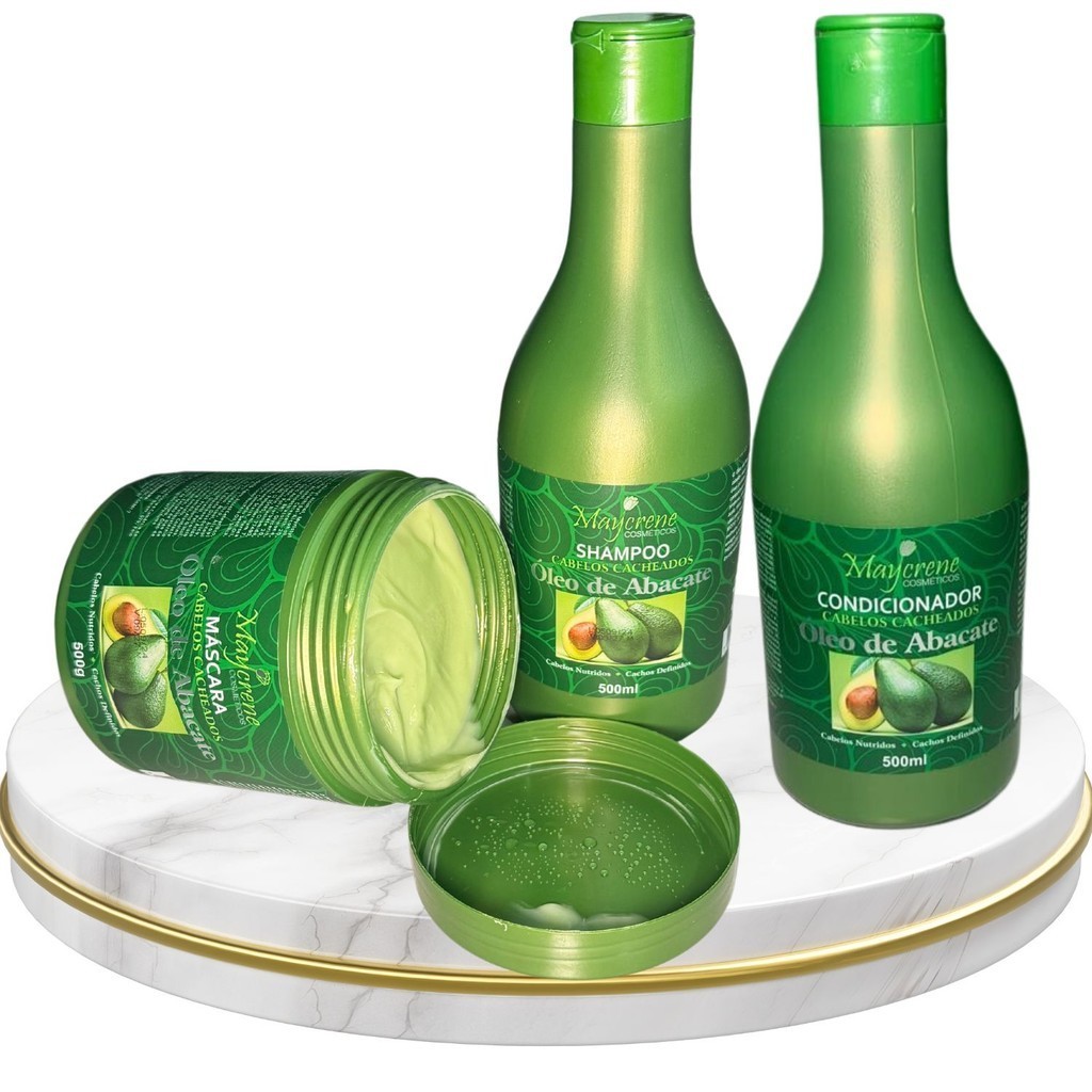 Kit Tratamento Para Cachos abacate 3 Produtos A Pronta Entrega