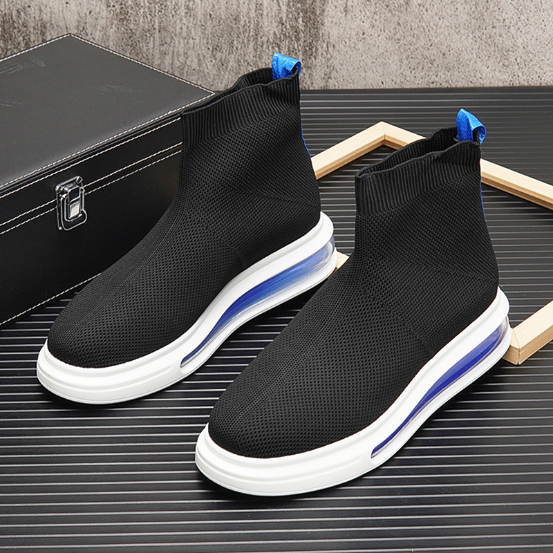 Sapatos masculinos de malha de alta qualidade, meias elásticas de um Pedal, sapatos masculinos de verão, sapatos de malh