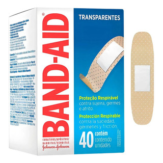 Band-aid Adesivos Transparentes Caixa 40 Unidades Original
