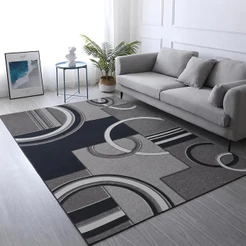 Tapete Geométrico Luxuoso 2,00m x 1,40m para Sala Quarto Escritório Antiderrapante Moderno maxbel.loja