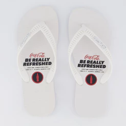 Chinelo Coca Cola Live Since 1886 Branco