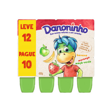 Danoninho Banana, Morango e Maçã-Verde Petit Suisse