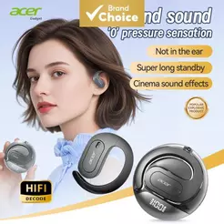 Acer OHR538 Fones De Ouvido TWS De Orelha Aberta Com BT5.4 Áudio Espacial Ao Vivo 4H Playtime 16H Espera E Display De En