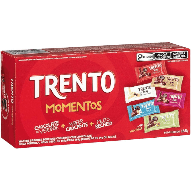 Trento Peccin wafer Momentos Caixa 168g