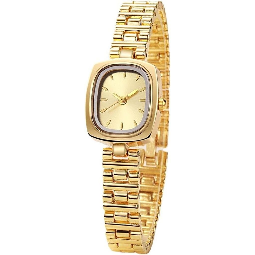 Relógios BESTKANG para Mulheres, Relógios Vintage Femininos, de Pulso Quadrado Dourado para Mulheres, Relógio de