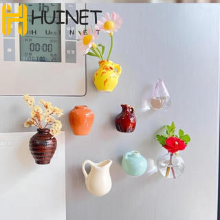 Ímãs de geladeira mini HUINET, adequados para vasos, feitos à mão, pequenos, em resina 3D UO9U
