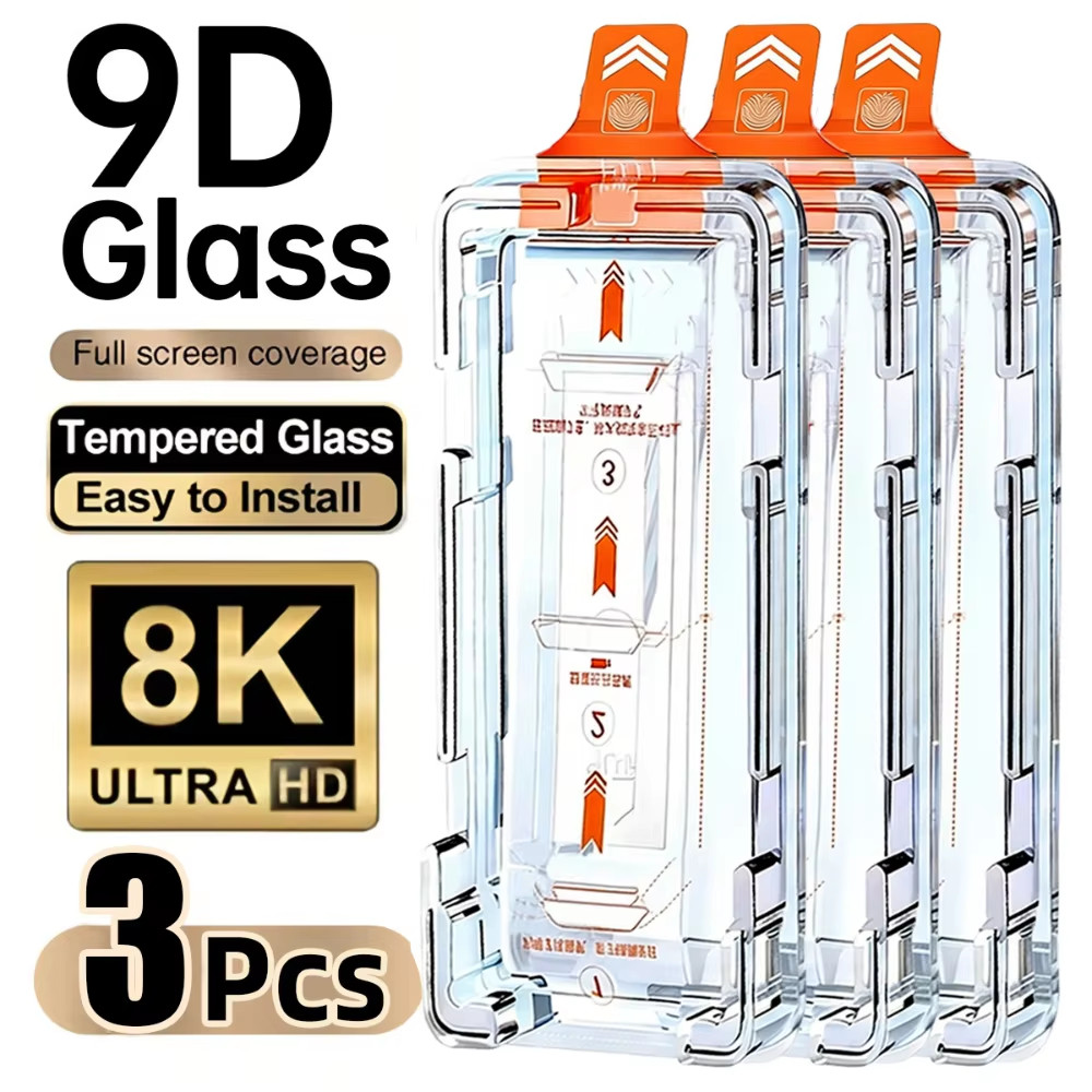 3 Pçs Protetores De Tela De Vidro Temperado Para Samsung A56 5g A16 A17 A57 A27 A37 A07 A55 A54 A73 A26 S26 Ultra S25 S2