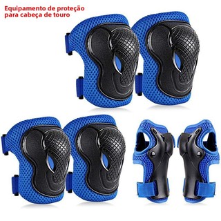 Conjunto de equipamentos de proteção Cowhead para bicicleta de equilíbrio infantil, conjunto de equipamentos de proteção