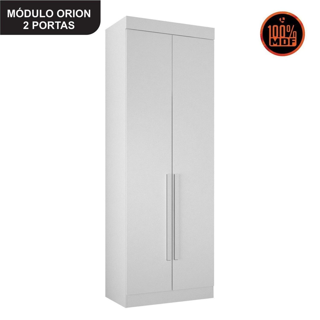 Guarda Roupa Solteiro Modulado 2 Portas 3 Gavetas 100% MDF Orion