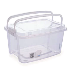 Caixa organizadora Gran Box alta com alça e trava Cristal 6,2L 8413 Plasútil