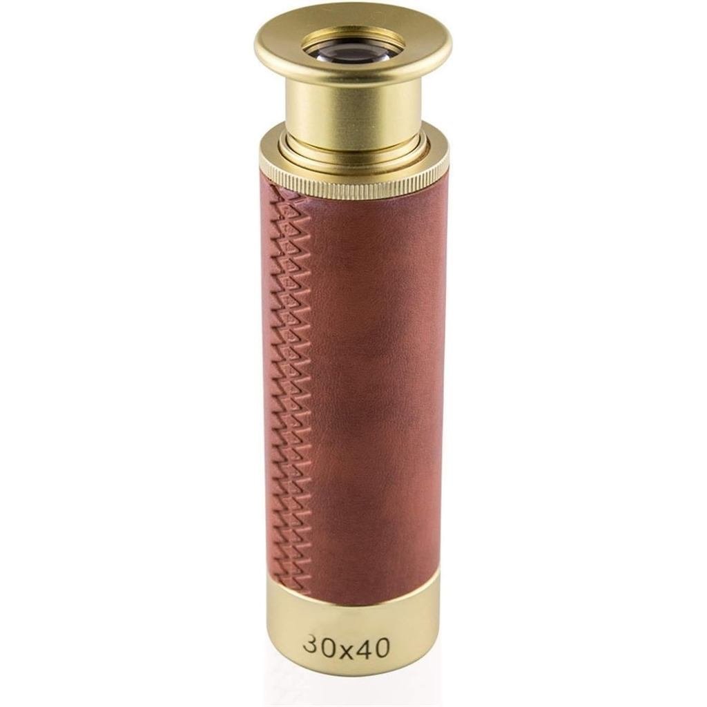 Telescópio para Adultos, Telescópio de Exterior, Monóculo de Latão com Zoom de 30X, Telescópio de Bolso Vintage, Dobráve