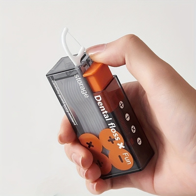 Dispensador De Fio Dental Recarregável Automático Caixa De Armazenamento Contendo 10 Peças Higiene Oral Cuidados Picaret