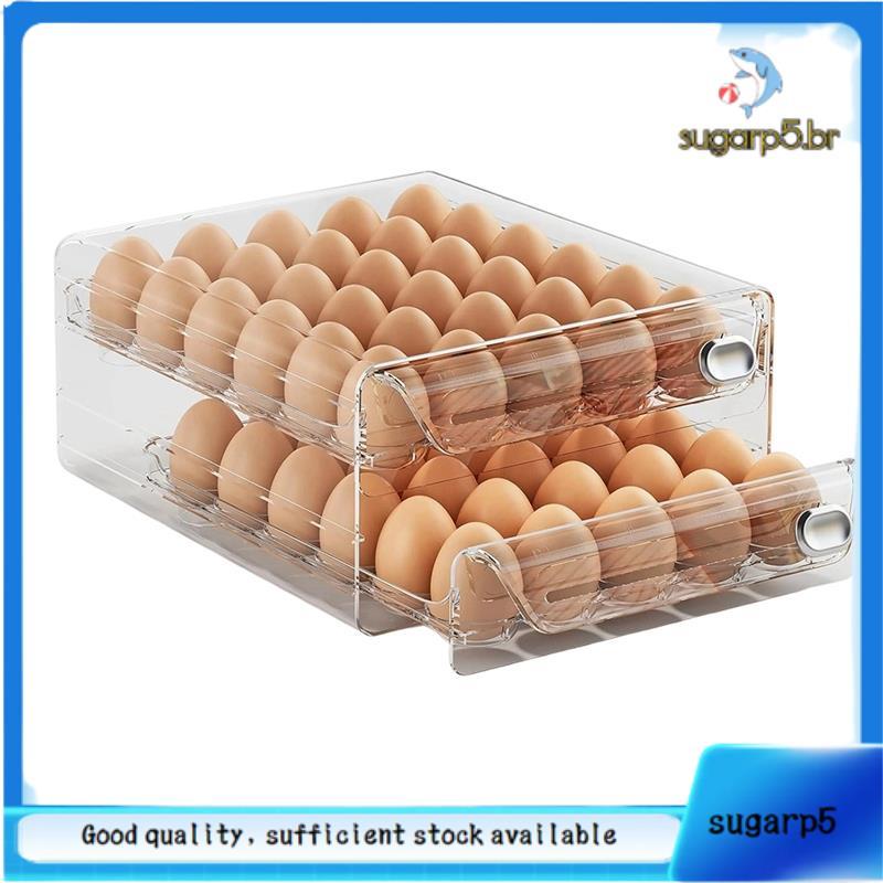 Organizador De Ovos Transparente , Bandeja De Camadas , Recipiente Empilhável De Armazenamento , Para Geladeira , Suport