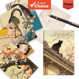  Cartões postais vintage de gatos japoneses, 32 unidades, para envio, felicitações, cartões postais DIY, cartões-postais