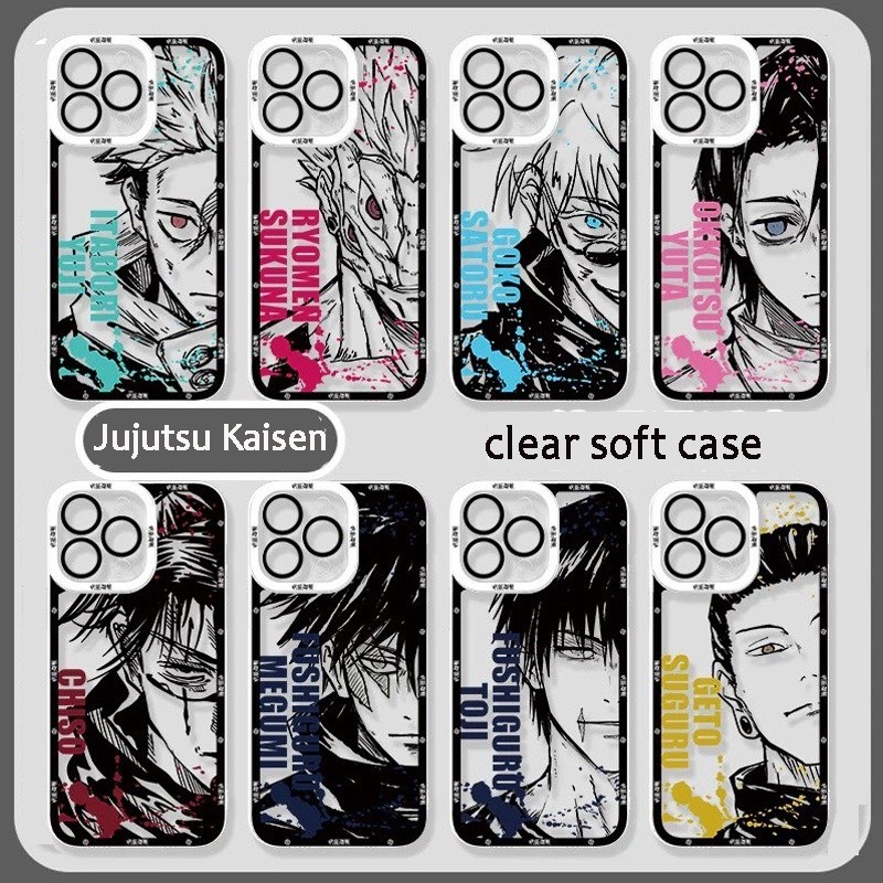 Jujutsu Kaisen Capa De Telefone Transparente Para Samsung Galaxy A07 A54 A55 A34 A35 A53 A24 A14 A15 A25 A04 A04E Gojo S