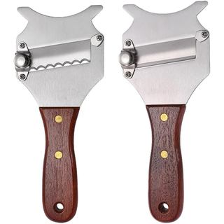 Cortador de Trufas DONGKER, 2 Peças, Cortador de Trufas em Aço Inoxidável com Lâmina Ajustável e Cabo de Madeira para Tr