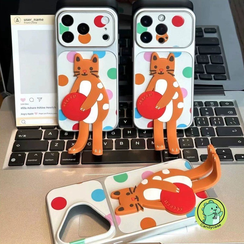 Caixa De Gato Bonito Com Suporte Para Samsung Galaxy A57 A56 M56 F56 A55 A54 A53 A52S A51 A50S M40S A30S A73 A72 A71 F42