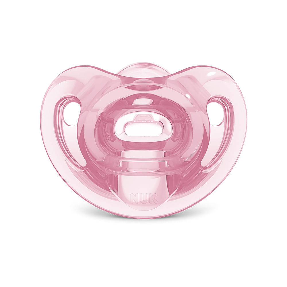 Chupeta Nuk Genius Soft Silicone Ortodôntica Tamanho 1 de 0 a 6 Meses Rosa com 1 Unidade