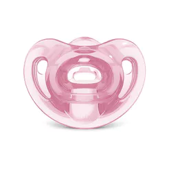 Chupeta Nuk Genius Soft Silicone Ortodôntica Tamanho 1 de 0 a 6 Meses Rosa com 1 Unidade