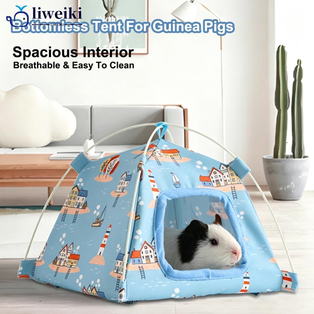LIWEIKI Verão Respirável Sem Fundo Tenda Para Animais De Estimação Cabana Pequeno Animal Esconderijo Abrigo Hamster Coba