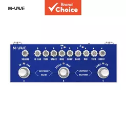 M-VAVE Cubo Bebê Baixo Multi Efeitos Pedal Embutido IR Gabinete Compressor EQ Atraso Reverb Sintonizador Recarregável Pr