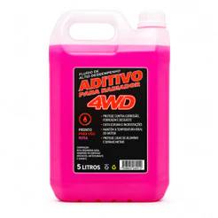 Aditivo Pronto Uso Rosa 4WD 5 Litros Arrefecimento Radiador Agua Rosa Carro Caminhao Caminhonete