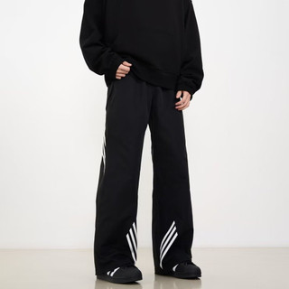 High Street Preto Calças Esportivas Mulheres Calças Paraquedistas Soltas Mais Finas Look Calças Casuais Retas